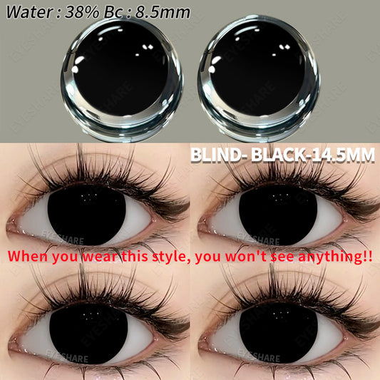 Cosplay BLIND Black 14.5mm 1 Pair | 1 Year