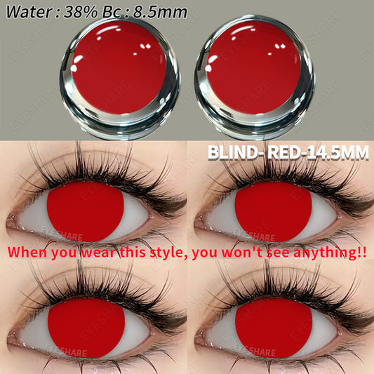 Cosplay BLIND Red 14.5mm 1 Pair | 1 Year