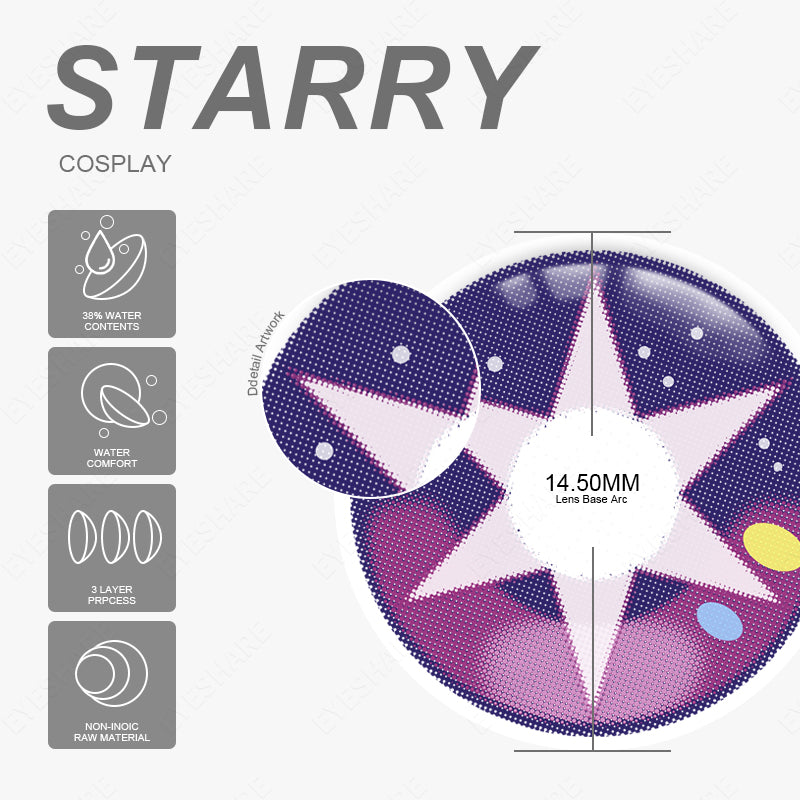 Cosplay Starry 14,5 mm 1 par | 1 año