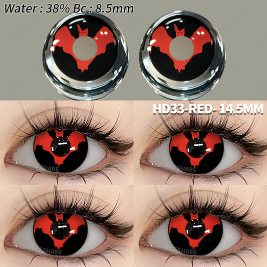 Cosplay HD33 Red 14.5mm 1 Pair | 1 Year