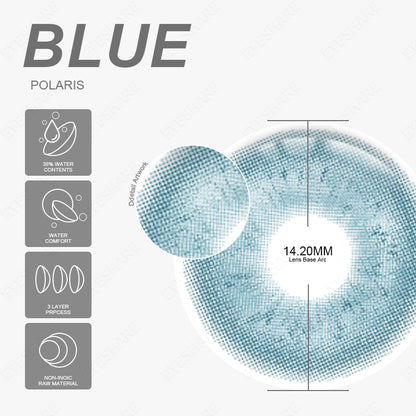 Polaris Blue 14.2mm 1 Pair | 1 Year