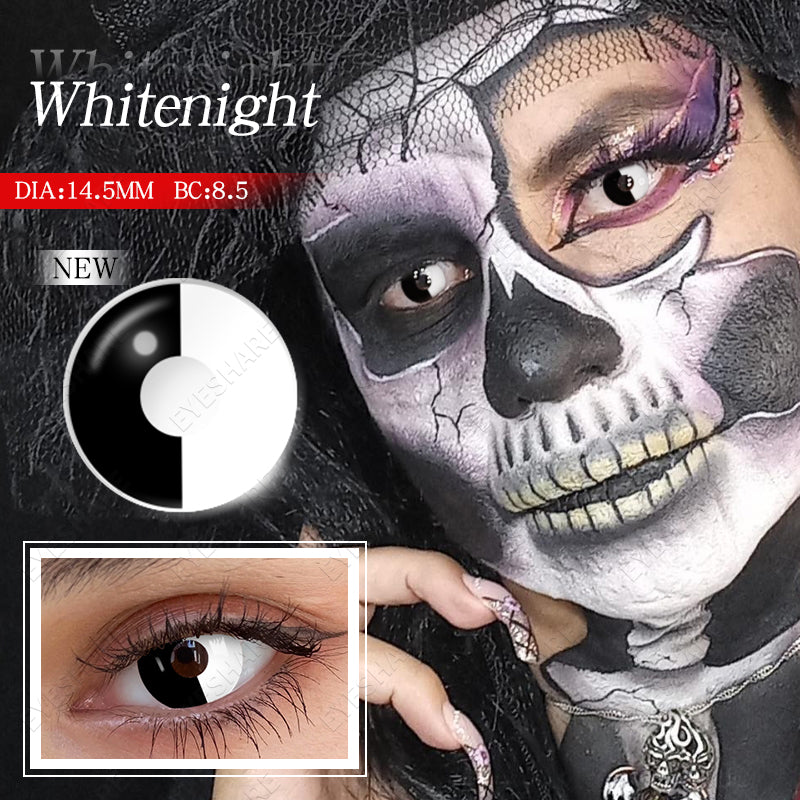 10 Scary White Contact Lenses