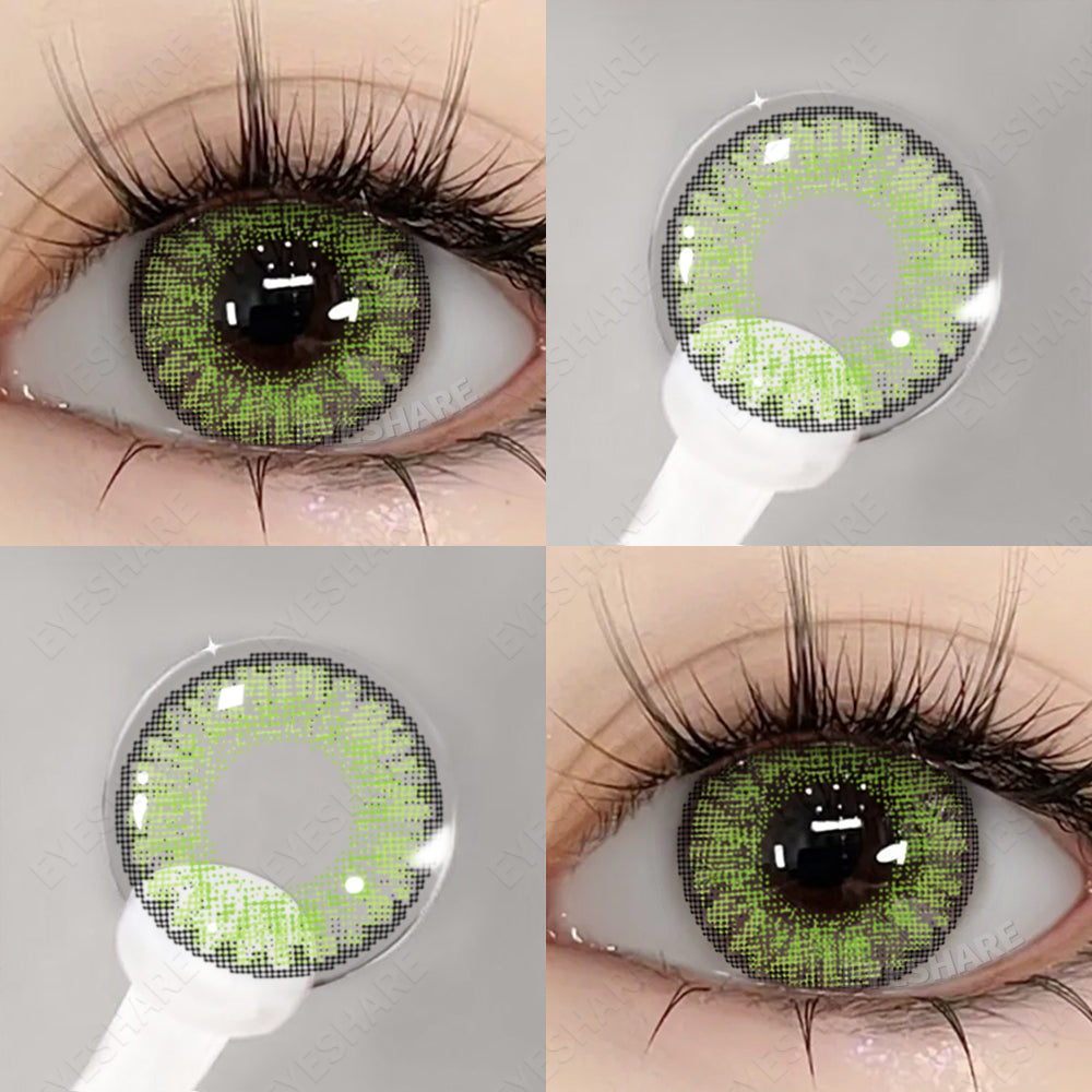 3Tone Gemstone-Green 14.5mm 1 Pair | 1 Year