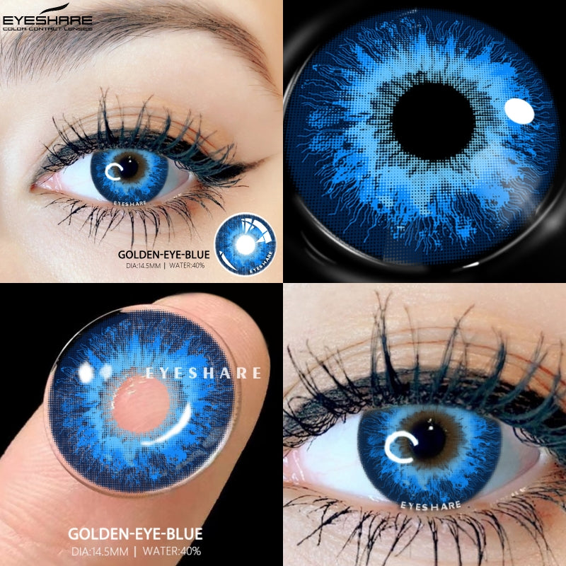 Cosplay Goldeneye Blue 14.5mm 1 Pair | 1 Year