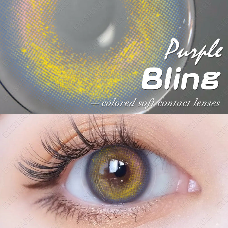 Bling Purple 14.2mm 1 Pair | 1 Year