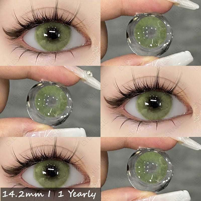 Aurora Yellow Green 14.2mm 1 Pair | 1 Year