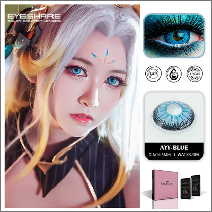 Cosplay AYY Blue 14.5mm 1 Pair | 1 Year