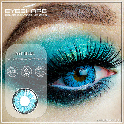 Cosplay AYY Blue 14.5mm 1 Pair | 1 Year