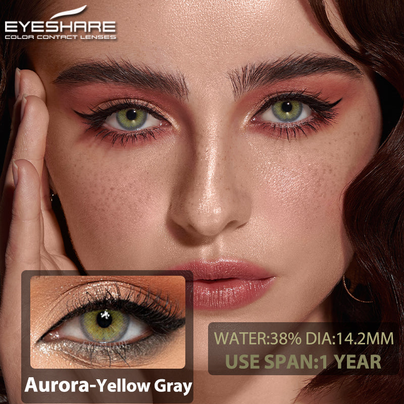 Aurora Yellow Gray 14.2mm 1 Pair | 1 Year