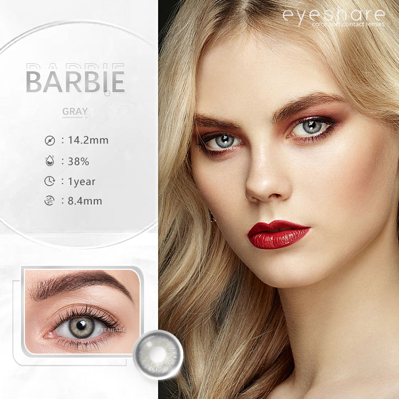 Barbie Gray 14.2mm 1 Pair | 1 Year