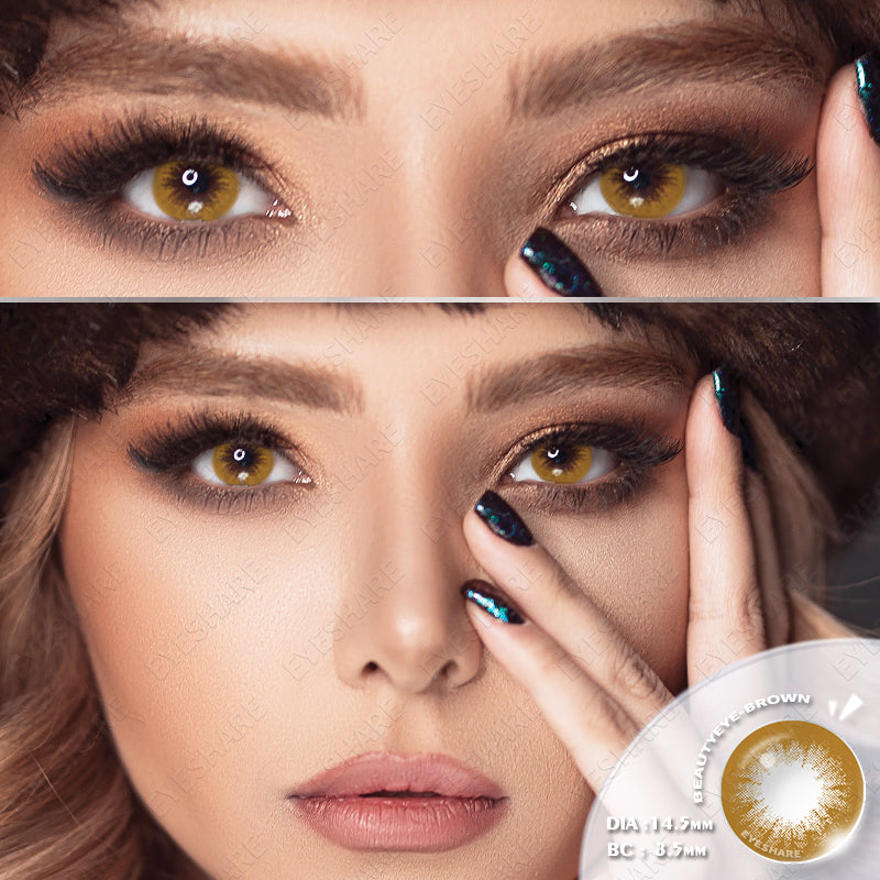 Beautyeye Brown 14.5mm 1 Pair | 1 Year