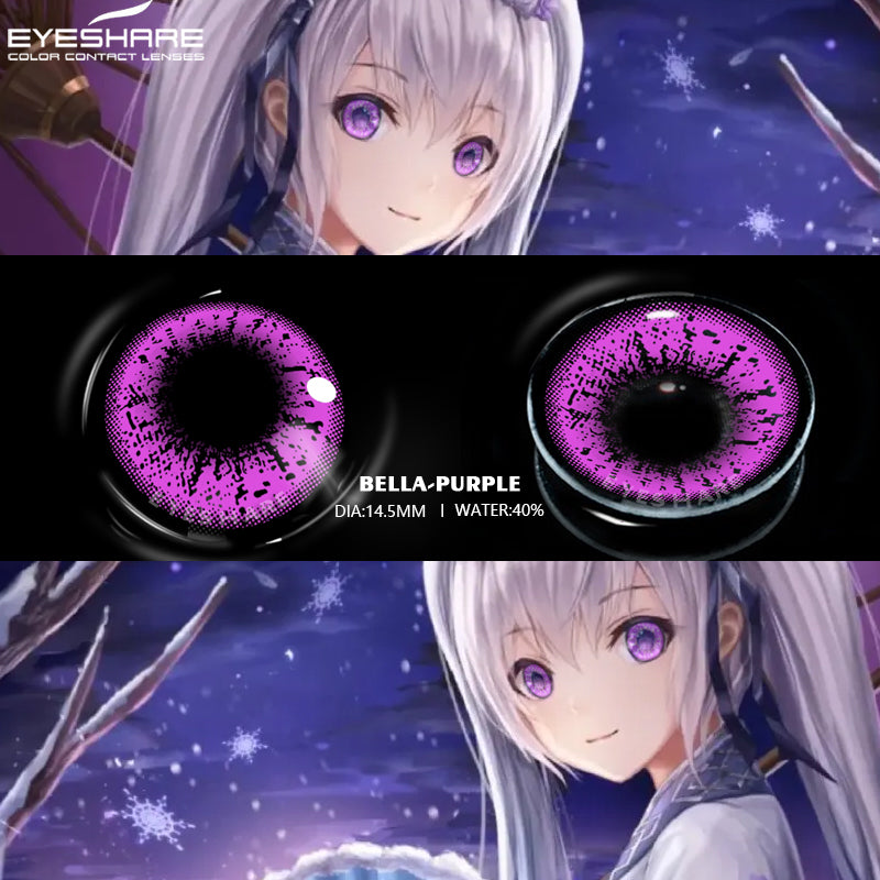 Cosplay Bella Purple 14.5mm 1 Pair | 1 Year