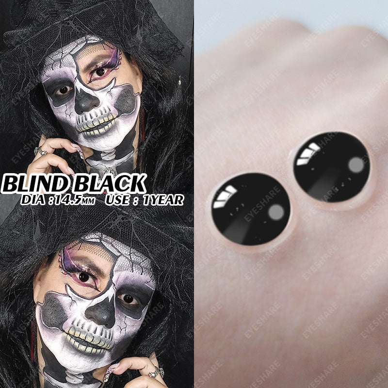 All Black Halloween Cosplay Contacts – Lenself