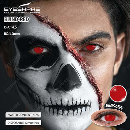 Cosplay BLIND Red 14.5mm 1 Pair | 1 Year