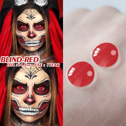 Cosplay BLIND Red 14.5mm 1 Pair | 1 Year