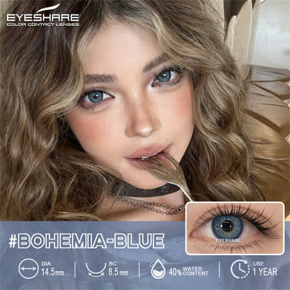 Bohemia Blue 14.5mm 1 Pair | 1 Year