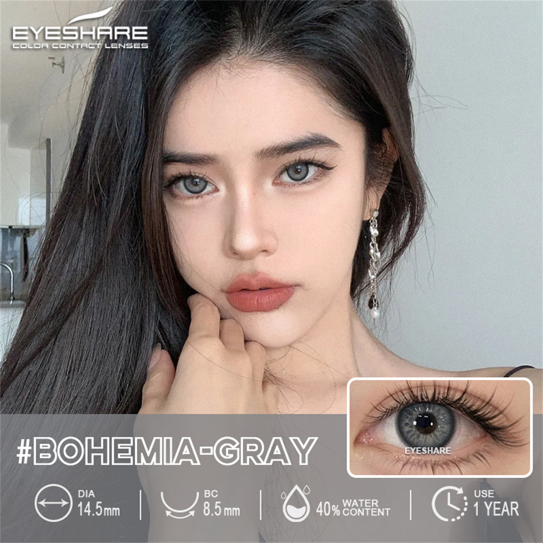 Bohemia Gray 14.5mm 1 Pair | 1 Year