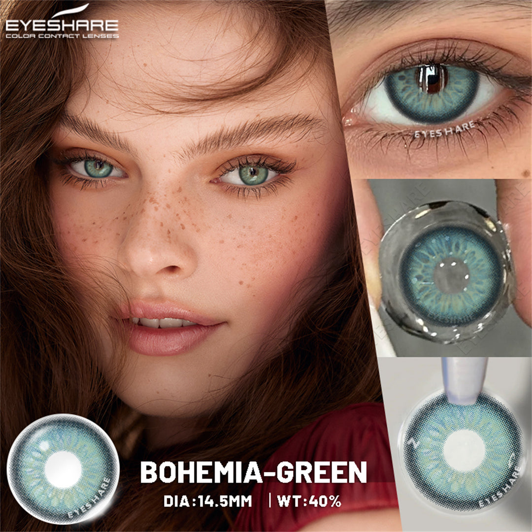 Bohemia Green 14.5mm 1 Pair | 1 Year