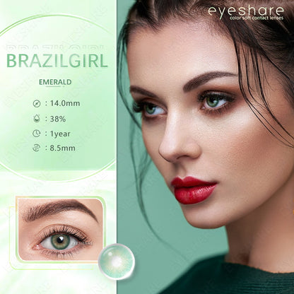 Brazilgirl Emarald 14.0mm 1 Pair | 1 Year