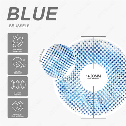 Brussels Blue 14.0mm 1 Pair | 1 Year