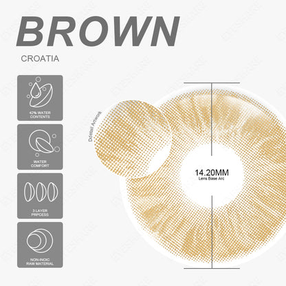 Croatia Brown 14.2mm | 1 Day, 10 Pcs