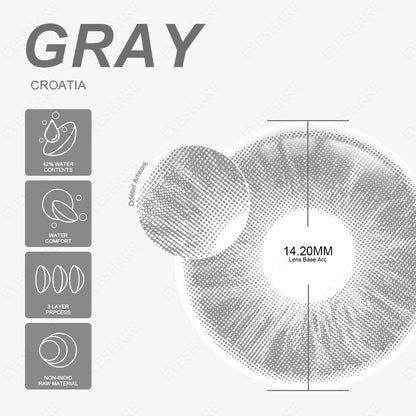 Croatia Gray 14.2mm | 1 Day, 10 Pcs