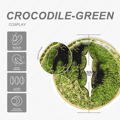 Cosplay Crocodile Green 14.5mm 1 Pair | 1 Year