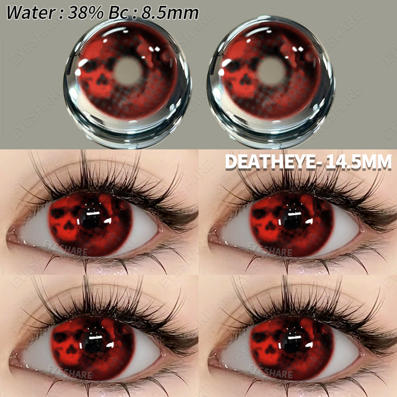 Cosplay Death Eye 14.5mm 1 Pair | 1 Year