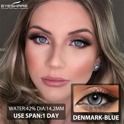 Denmark Blue 1 Day Use I 14.2mm,10 Pcs=5Pair