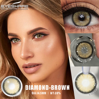 Diamond Brown 14.5mm 1 Pair | 1 Year