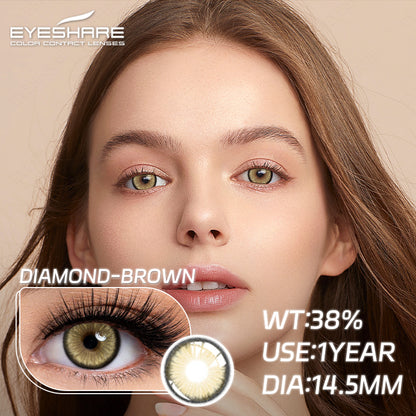 Diamond Brown 14.5mm 1 Pair | 1 Year