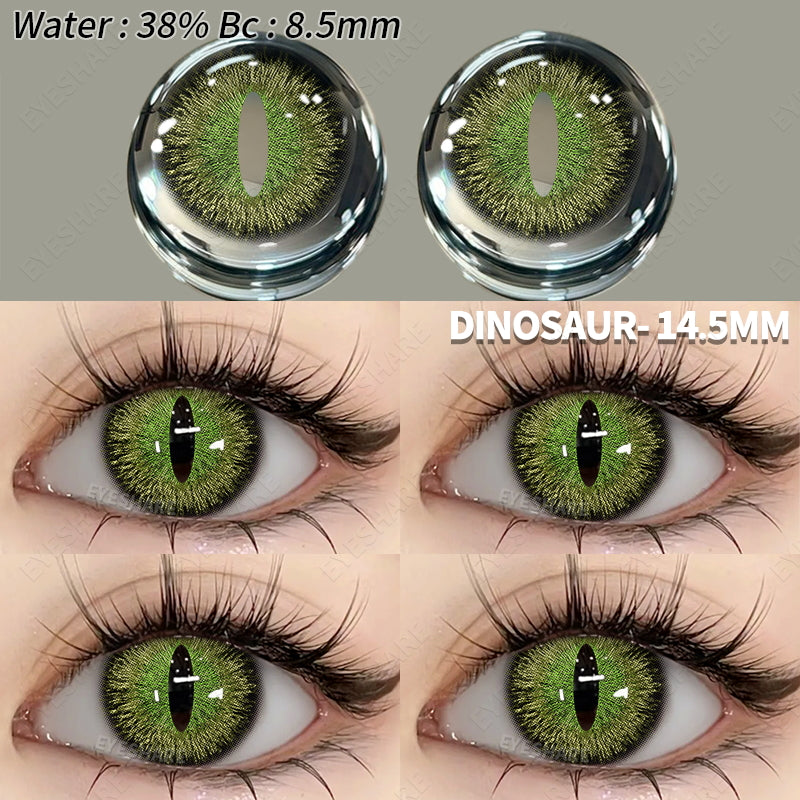 Cosplay Dinosaur Green 14.5mm 1 Pair | 1 Year