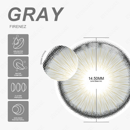 Firenze Gray 14.5mm 1 Pair | 1 Year