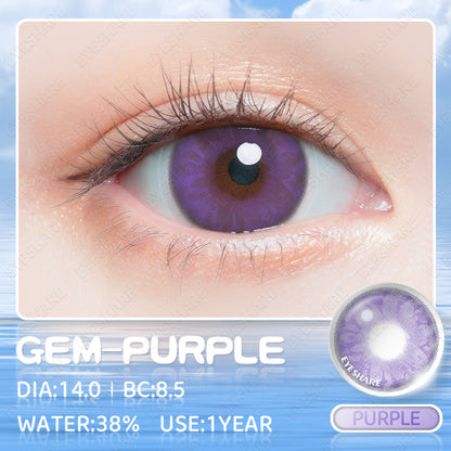 Gem Purple 14.0mm 1 Pair | 1 Year