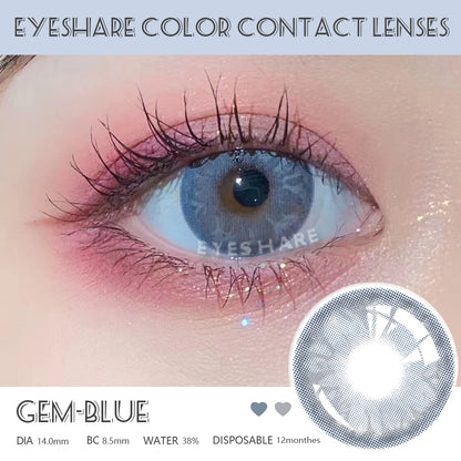 Gem Blue 14.0mm 1 Pair | 1 Year