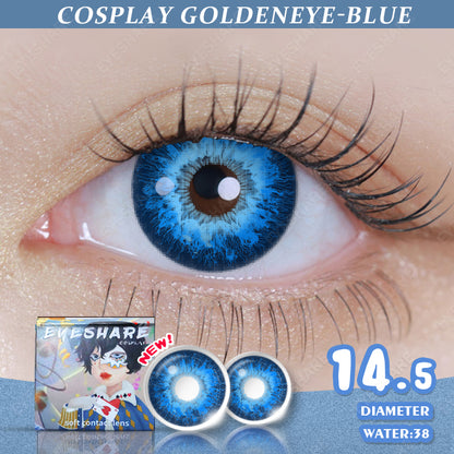 Cosplay Goldeneye Blue 14.5mm 1 Pair | 1 Year