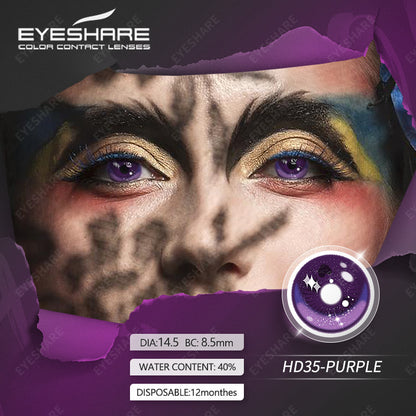 Cosplay HD35 Purple 14.5mm 1 Pair | 1 Year