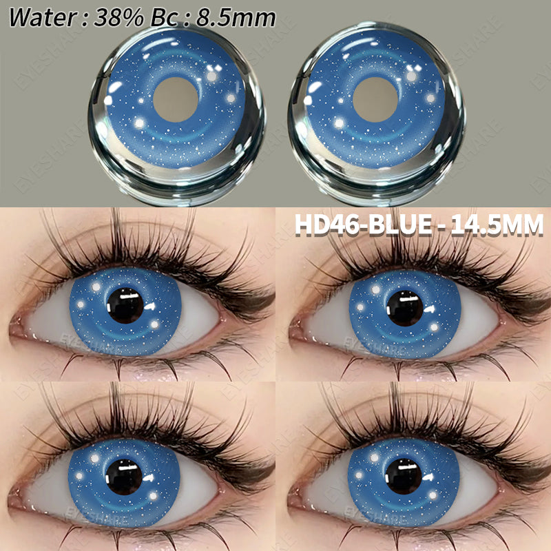 Cosplay HD46 Blue 14.5mm 1 Pair | 1 Year