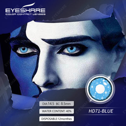 Cosplay HD71 Blue  14.5mm 1 Pair | 1 Year