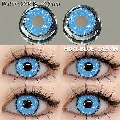 Cosplay HD71 Blue  14.5mm 1 Pair | 1 Year