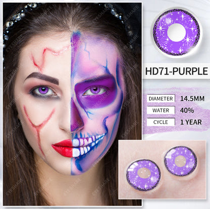 Cosplay HD71 Purple  14.5mm 1 Pair | 1 Year