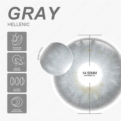 Hellenic Gray 14.5mm 1 Pair | 1 Year