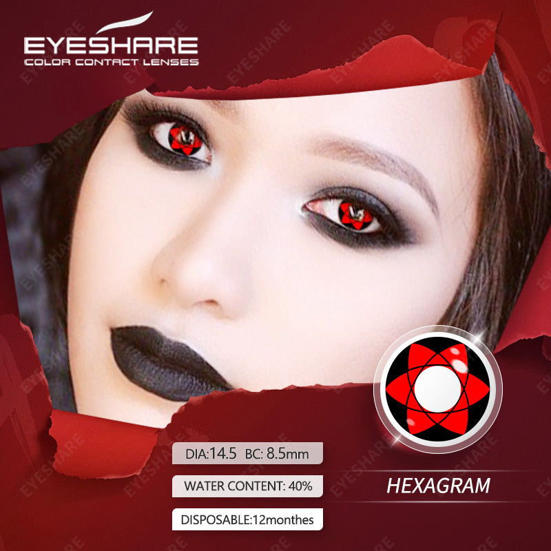 Cosplay HEXAGRAM 14.5mm 1 Pair | 1 Year