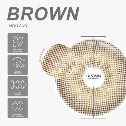 Holland Brown 1 Day Use I 14.5mm,10 Pcs=5Pair