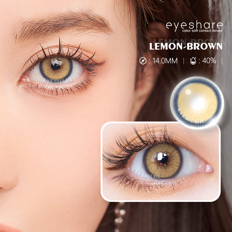 Lemon Brown 14.2mm 1 Pair | 1 Year