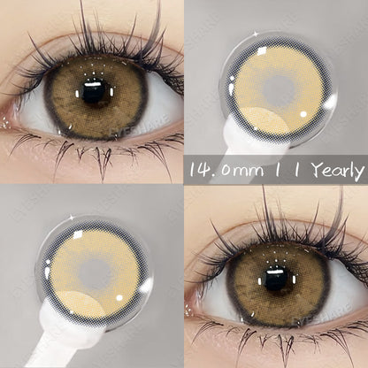 Lemon Brown 14.2mm 1 Pair | 1 Year