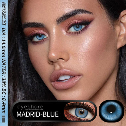 Cosplay Madrid Blue 14.0mm 1 Pair | 1 Year