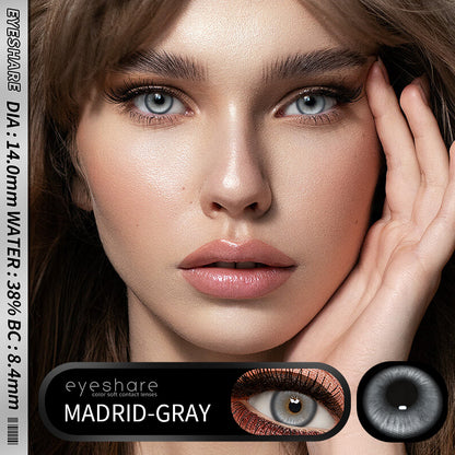 Cosplay Madrid Gray 14.0mm 1 Pair | 1 Year
