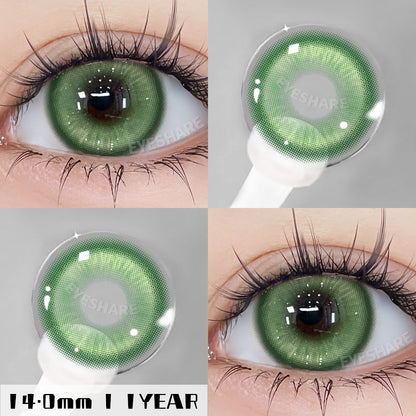 Cosplay Madrid Green 14.0mm 1 Pair | 1 Year