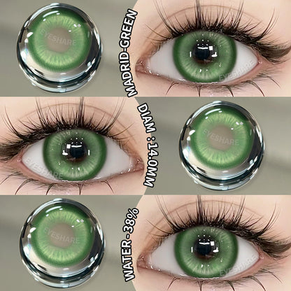 Cosplay Madrid Green 14.0mm 1 Pair | 1 Year